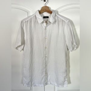 Theory Men’s Short Sleeve Linen Shirt